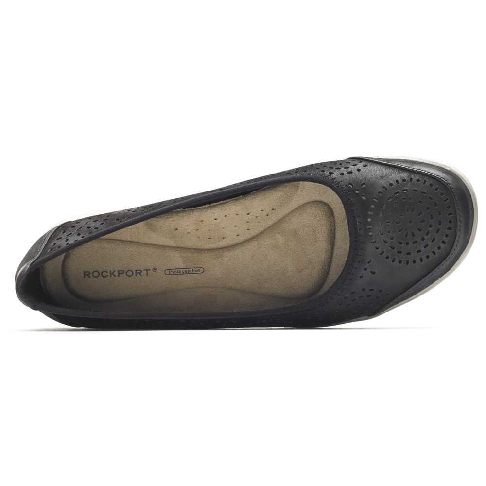 Slip-Ons Rockport Mujer Mexico - Daisey Ballet Negros - GUOSX8967